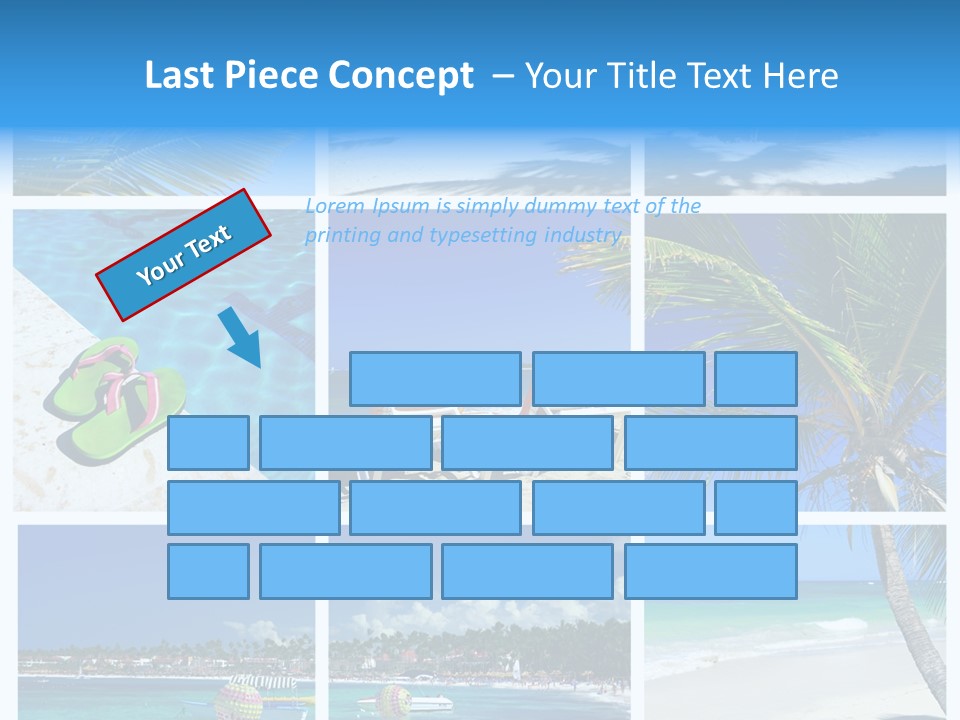 Slipper Feet Beachfront PowerPoint Template
