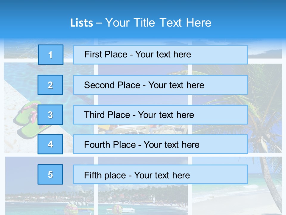 Slipper Feet Beachfront PowerPoint Template