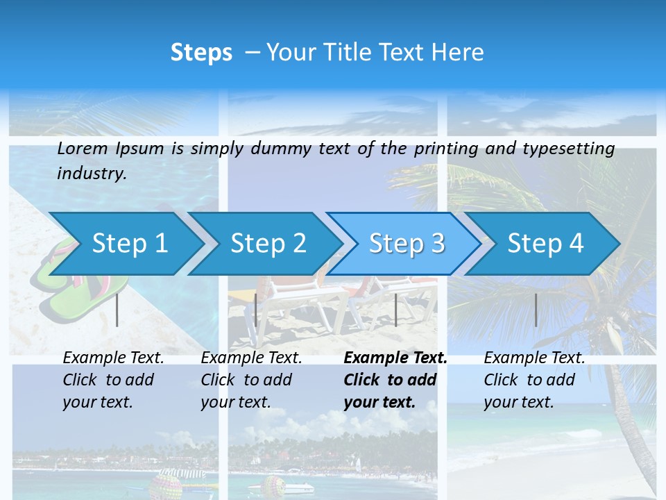 Slipper Feet Beachfront PowerPoint Template