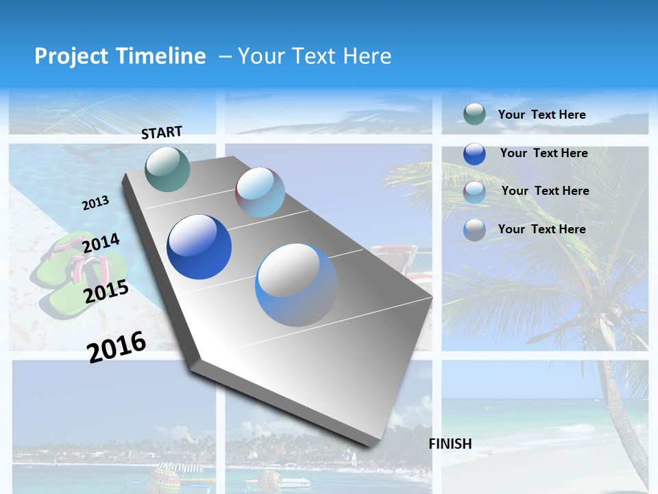 Slipper Feet Beachfront PowerPoint Template