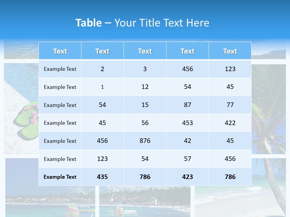 Slipper Feet Beachfront PowerPoint Template