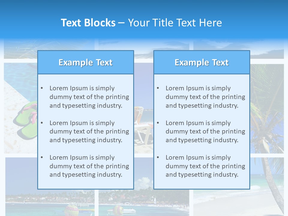 Slipper Feet Beachfront PowerPoint Template