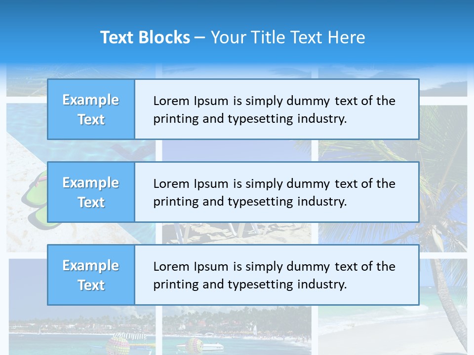 Slipper Feet Beachfront PowerPoint Template