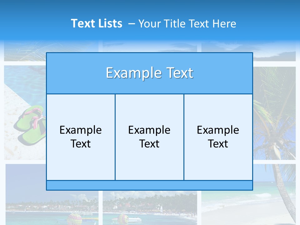 Slipper Feet Beachfront PowerPoint Template