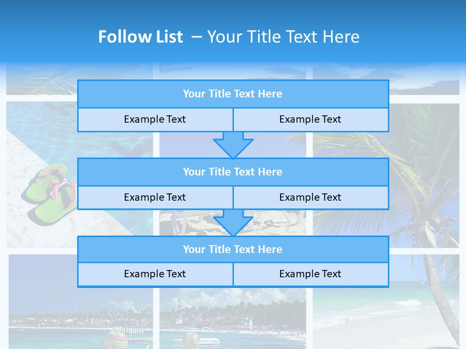 Slipper Feet Beachfront PowerPoint Template