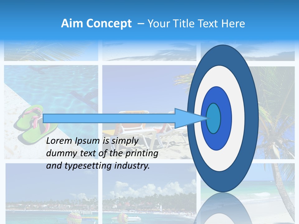 Slipper Feet Beachfront PowerPoint Template