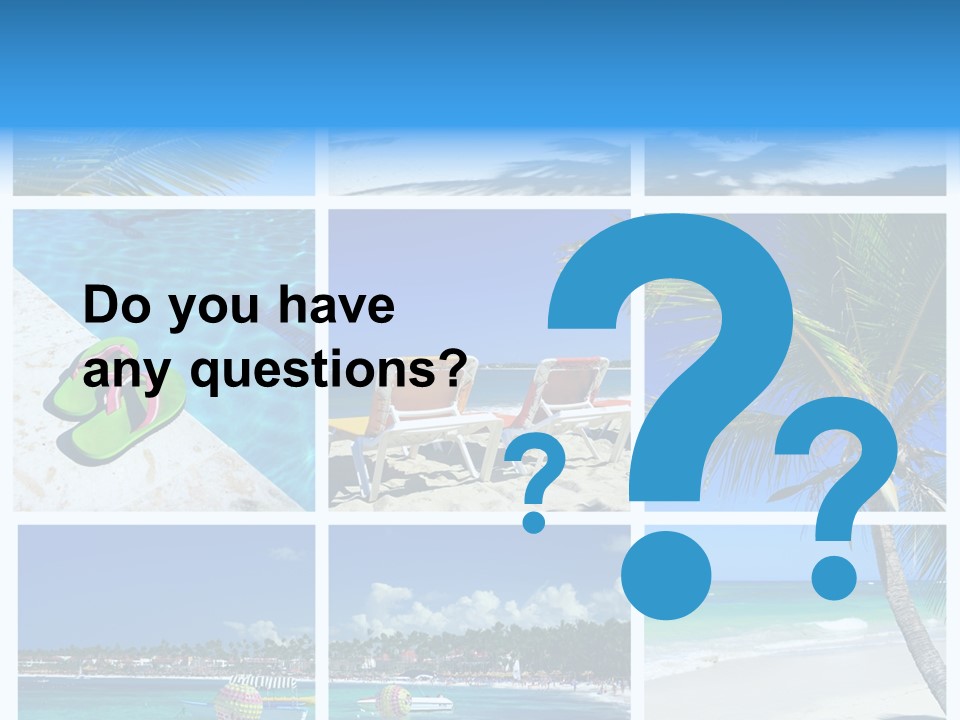 Slipper Feet Beachfront PowerPoint Template