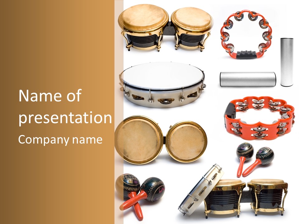 Percussion Musical Instruments PowerPoint Template