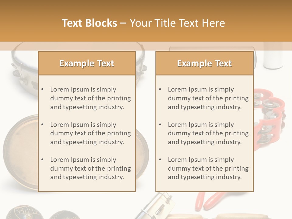 Percussion Musical Instruments PowerPoint Template