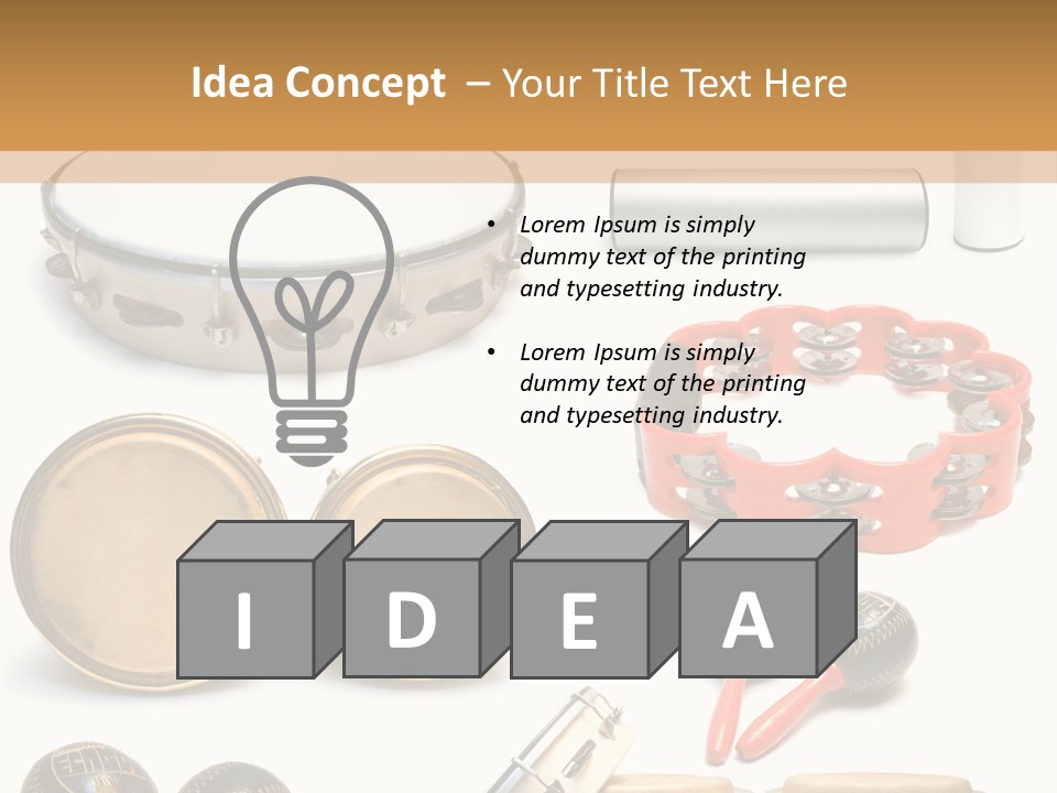 Percussion Musical Instruments PowerPoint Template