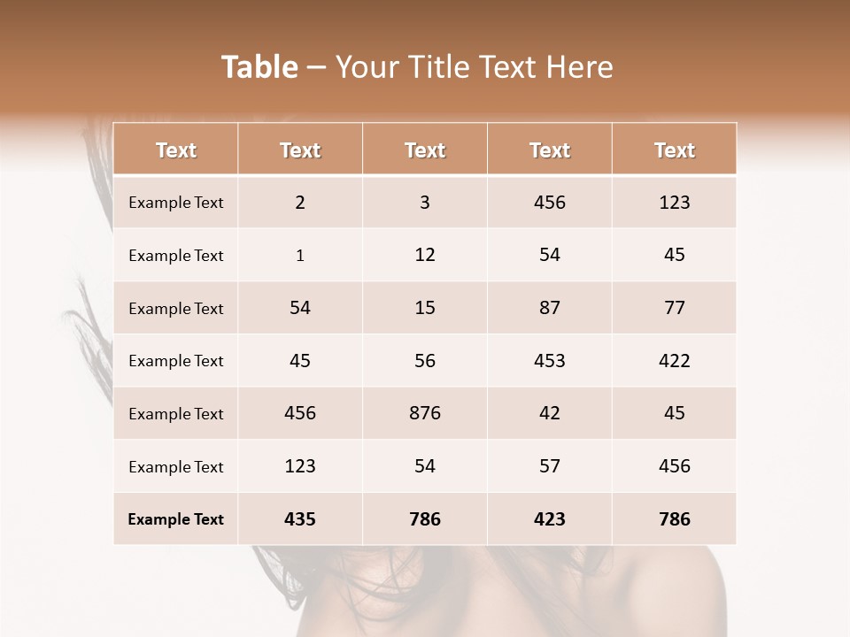 Hair Extensions Human PowerPoint Template