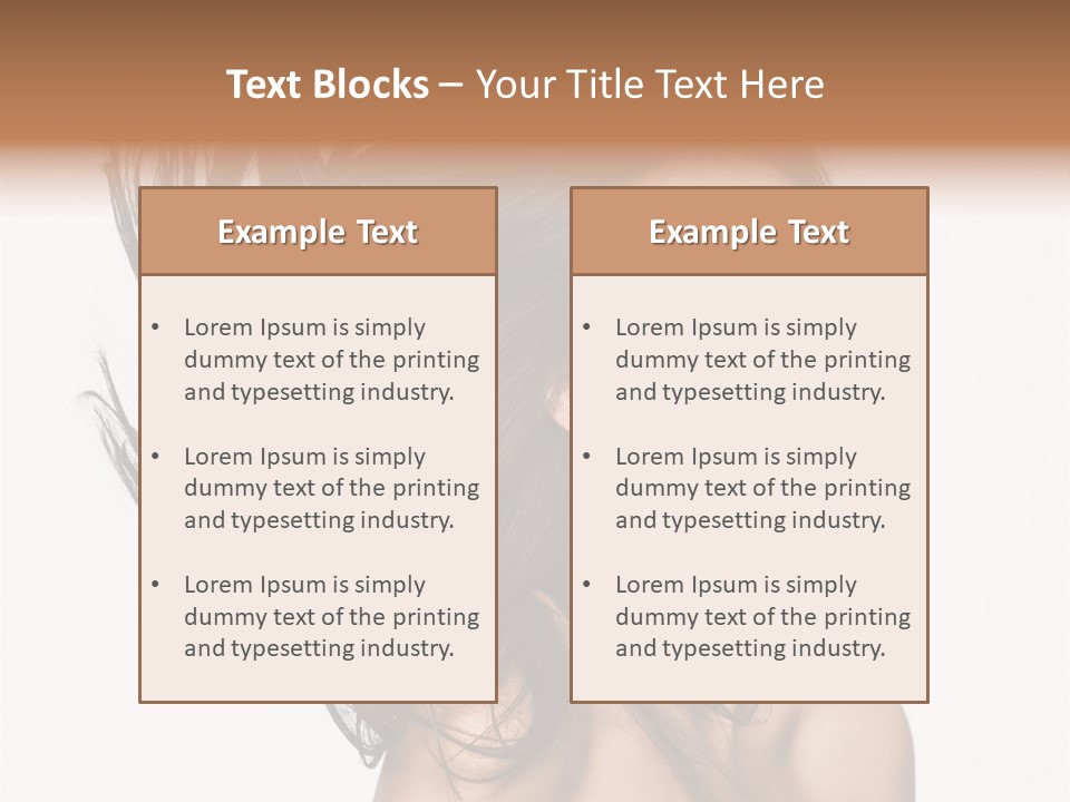 Hair Extensions Human PowerPoint Template