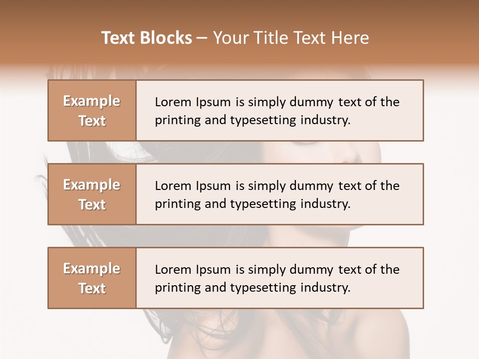 Hair Extensions Human PowerPoint Template