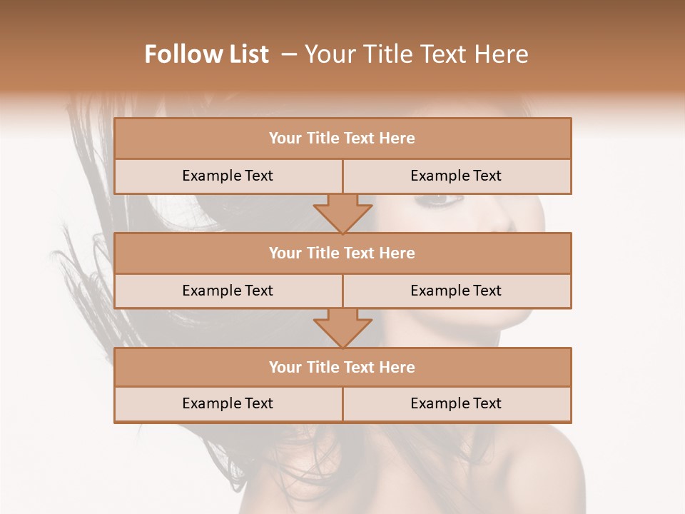 Hair Extensions Human PowerPoint Template