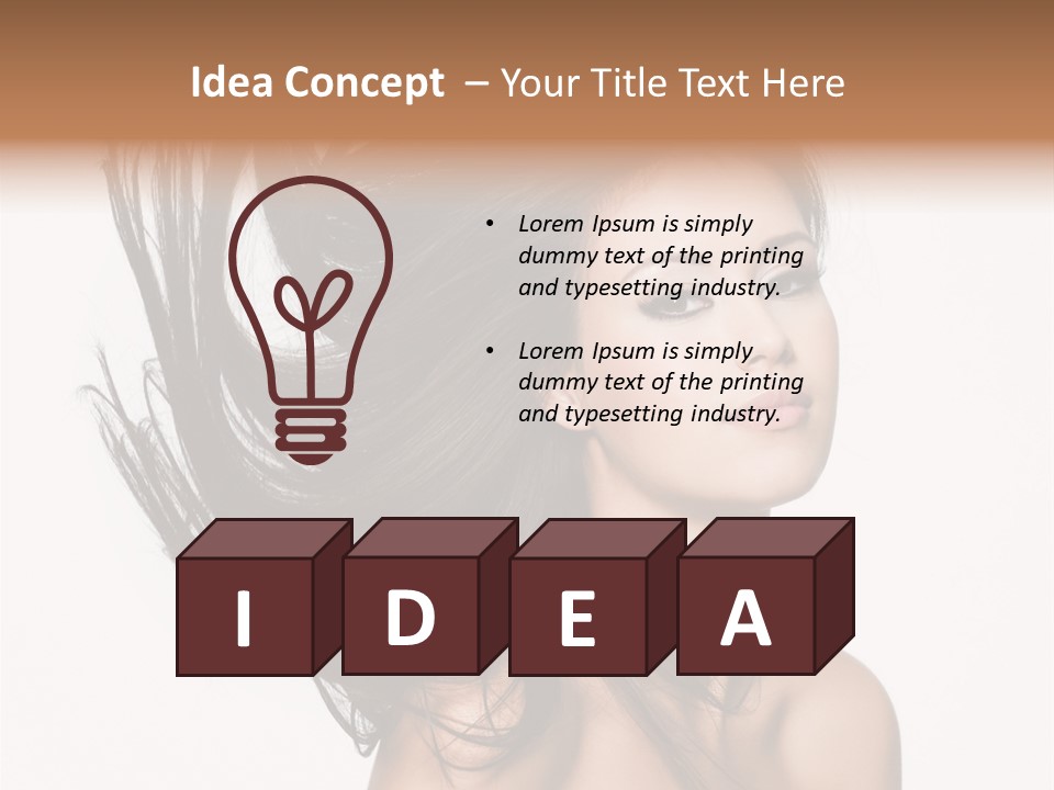 Hair Extensions Human PowerPoint Template