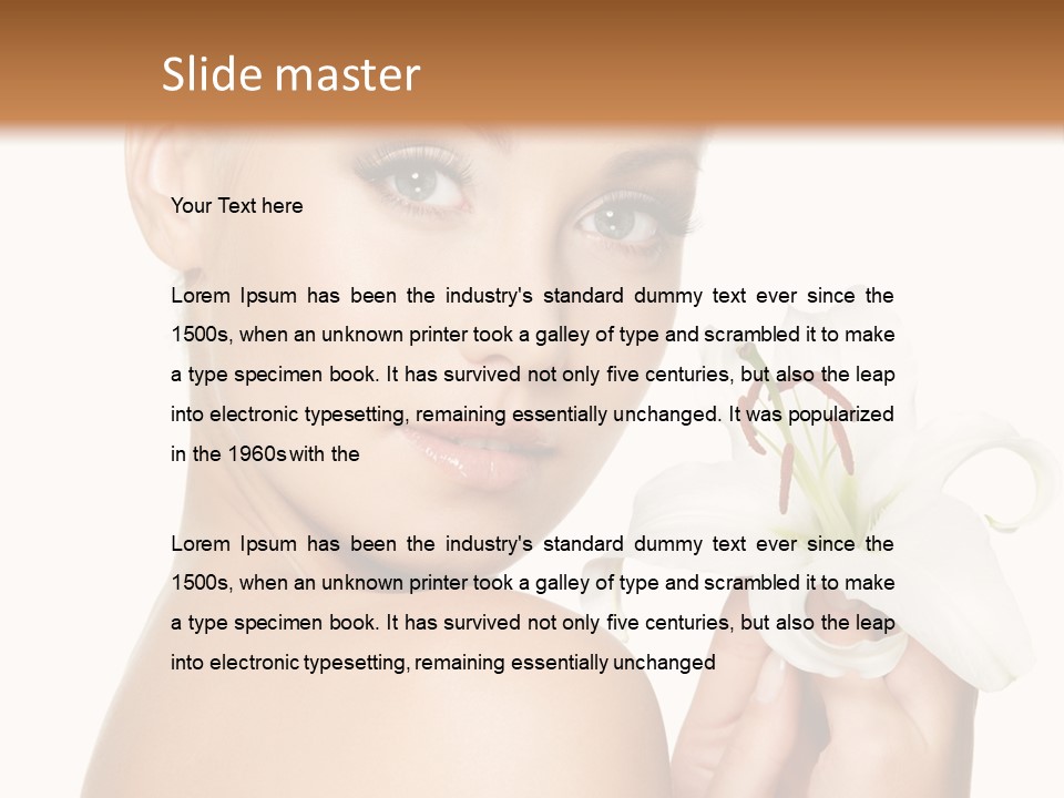 Blonde Eyebrows PowerPoint Template