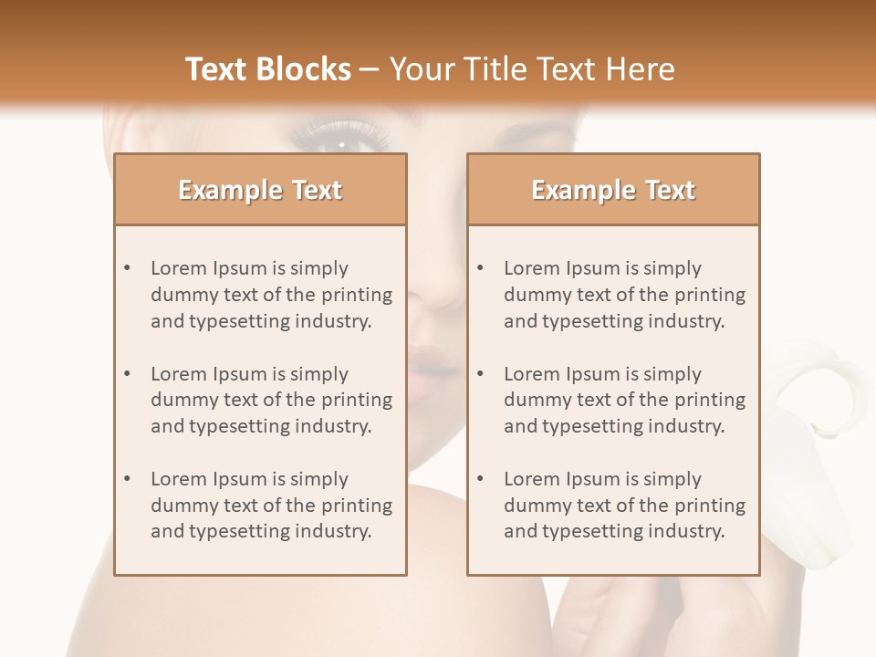 Blonde Eyebrows PowerPoint Template