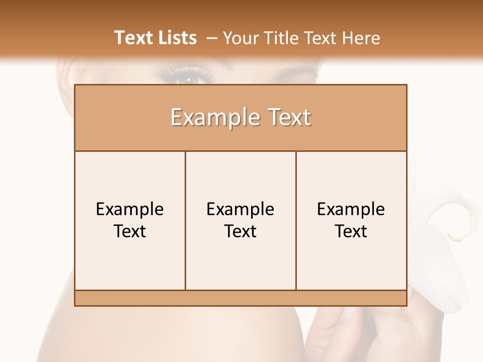 Blonde Eyebrows PowerPoint Template
