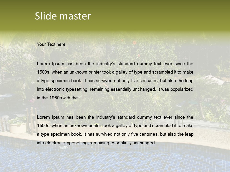 Terrace Sunbed Chair PowerPoint Template