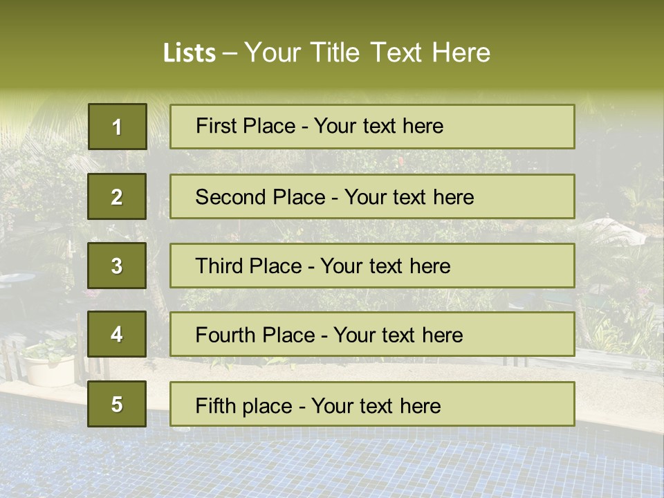 Terrace Sunbed Chair PowerPoint Template