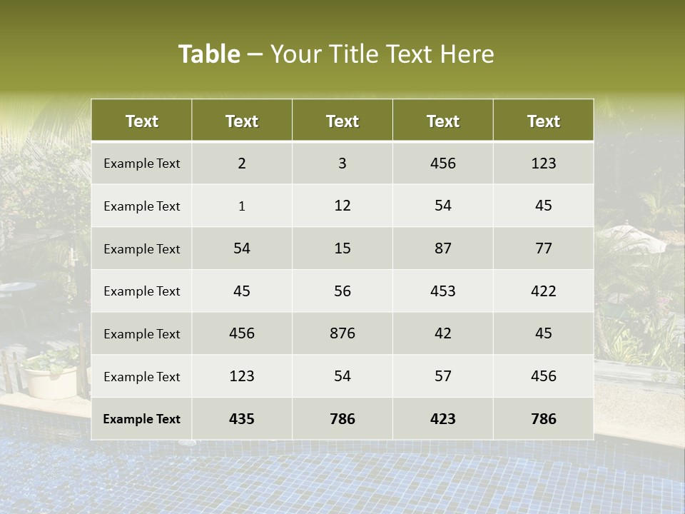 Terrace Sunbed Chair PowerPoint Template
