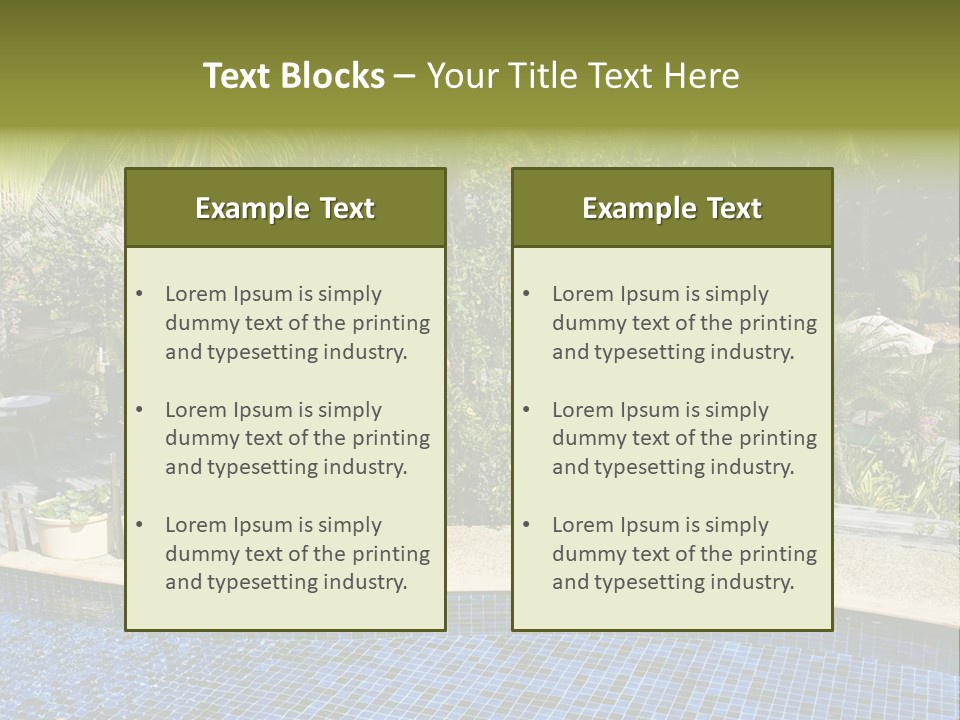 Terrace Sunbed Chair PowerPoint Template