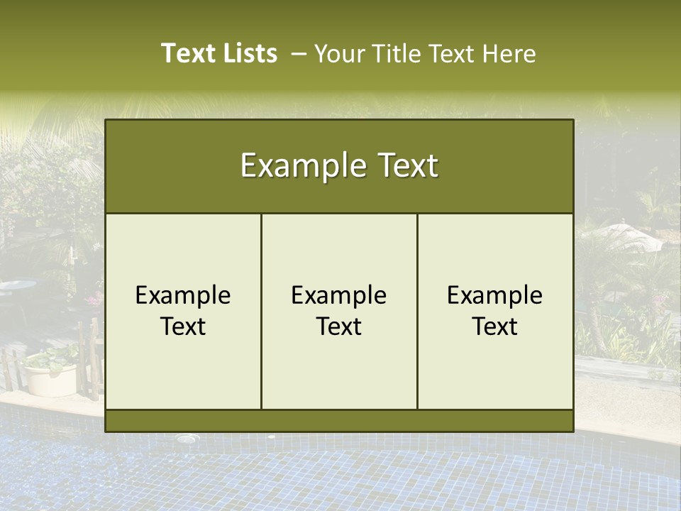 Terrace Sunbed Chair PowerPoint Template