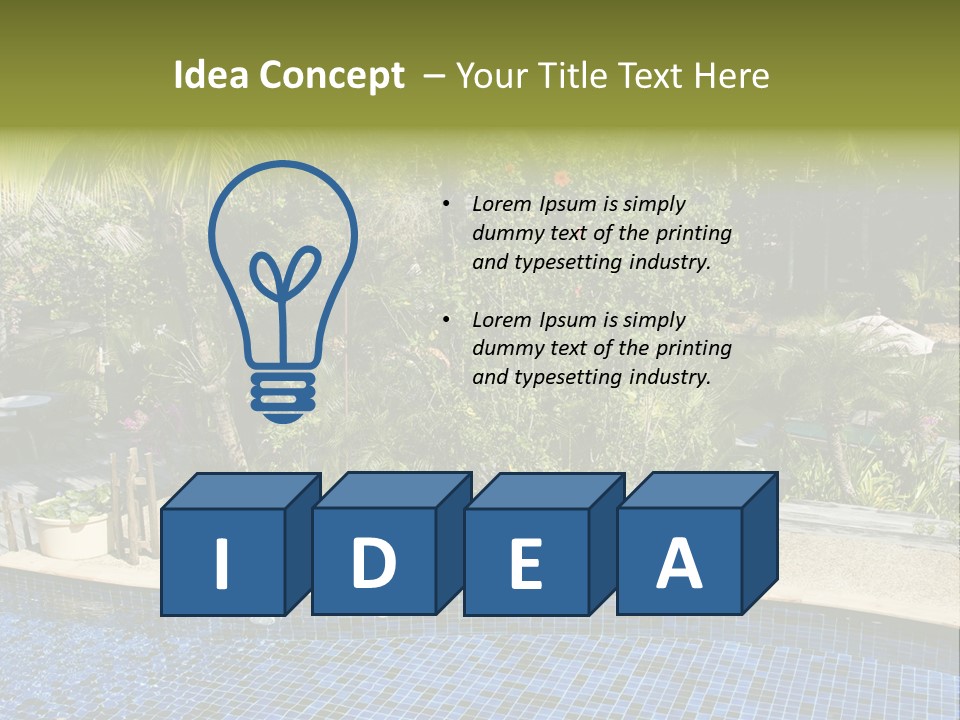 Terrace Sunbed Chair PowerPoint Template