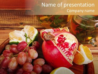 Transparent Gold Fresh PowerPoint Template