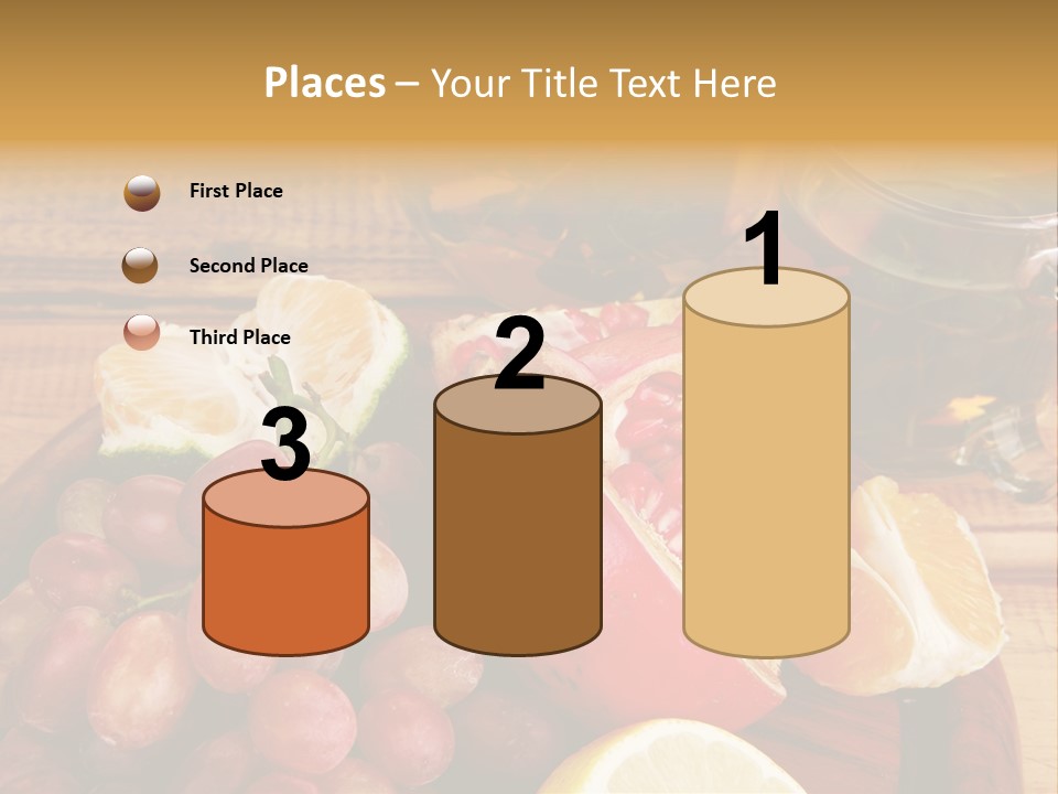 Transparent Gold Fresh PowerPoint Template