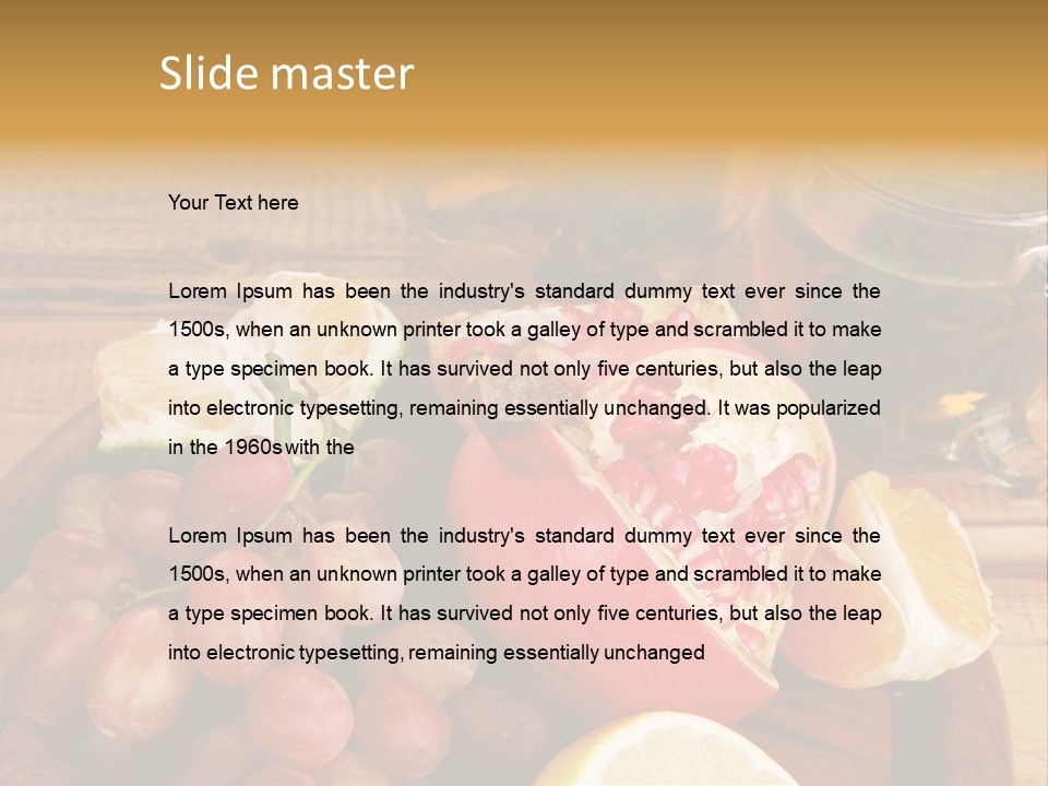 Transparent Gold Fresh PowerPoint Template