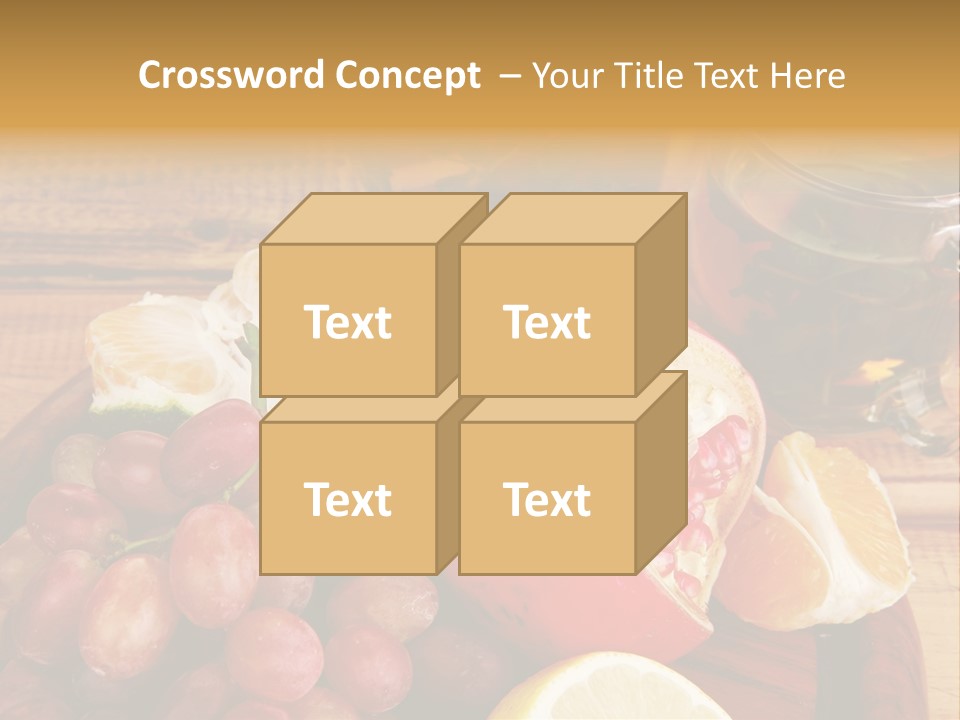 Transparent Gold Fresh PowerPoint Template