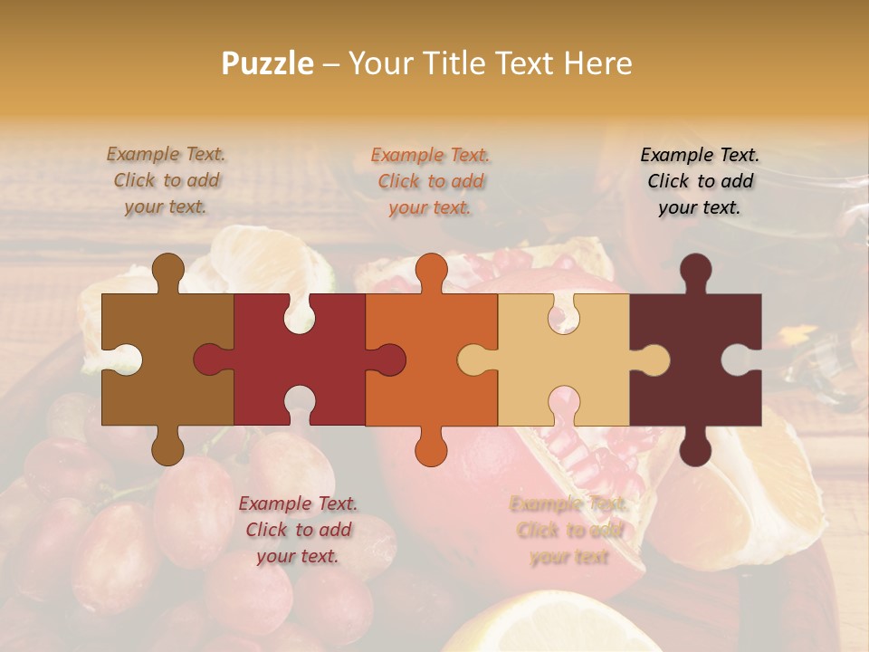 Transparent Gold Fresh PowerPoint Template