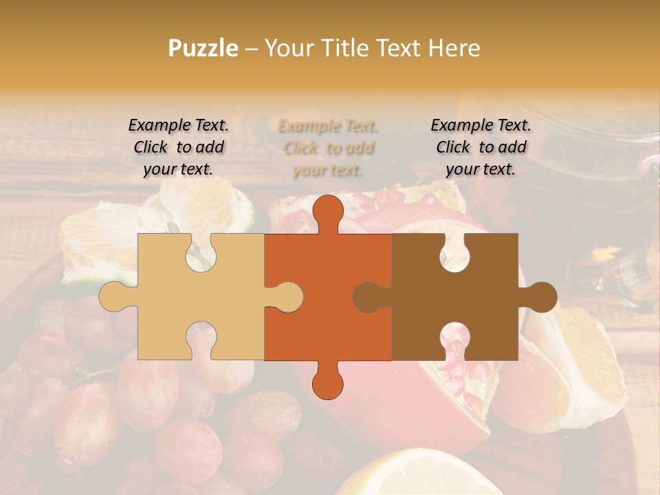 Transparent Gold Fresh PowerPoint Template