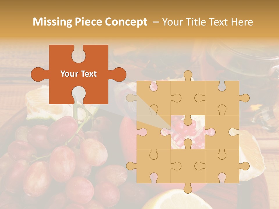 Transparent Gold Fresh PowerPoint Template