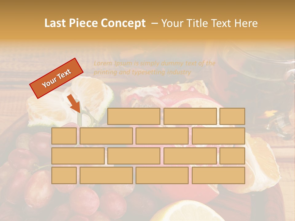 Transparent Gold Fresh PowerPoint Template