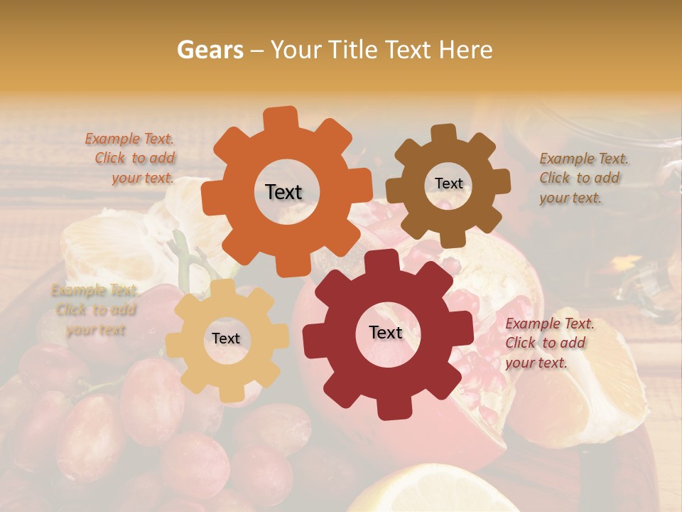 Transparent Gold Fresh PowerPoint Template