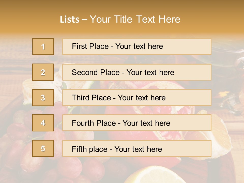 Transparent Gold Fresh PowerPoint Template