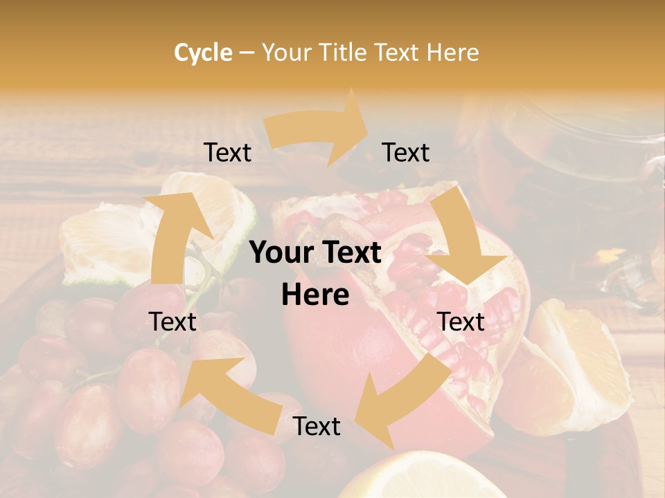 Transparent Gold Fresh PowerPoint Template