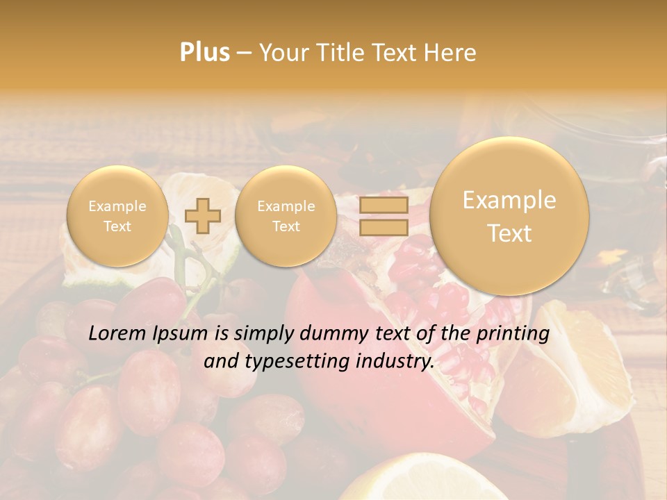 Transparent Gold Fresh PowerPoint Template