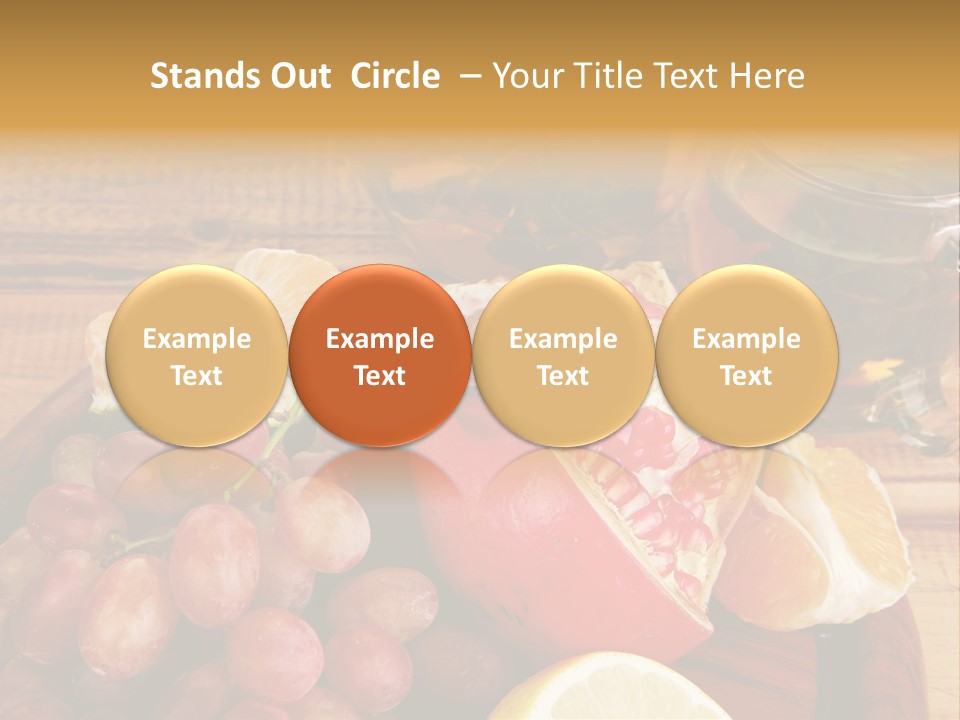 Transparent Gold Fresh PowerPoint Template
