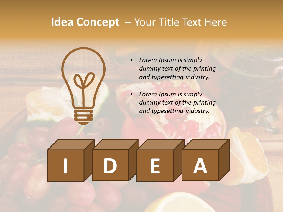 Transparent Gold Fresh PowerPoint Template