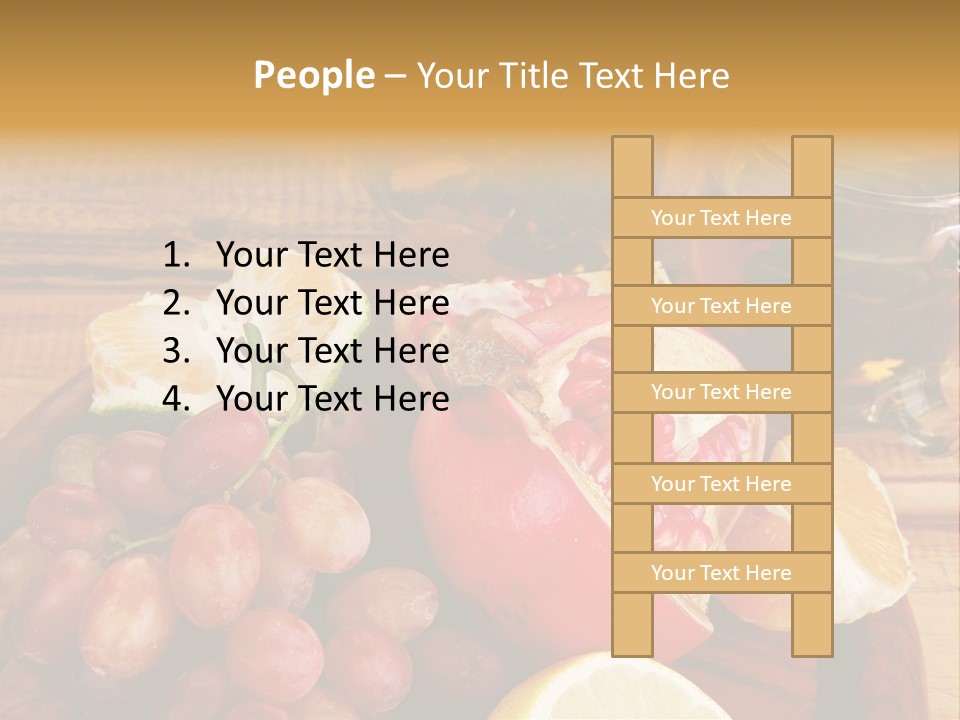 Transparent Gold Fresh PowerPoint Template