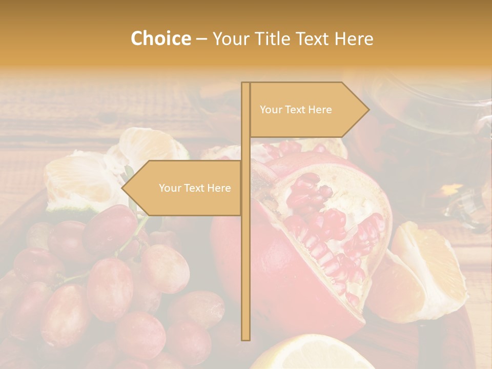 Transparent Gold Fresh PowerPoint Template