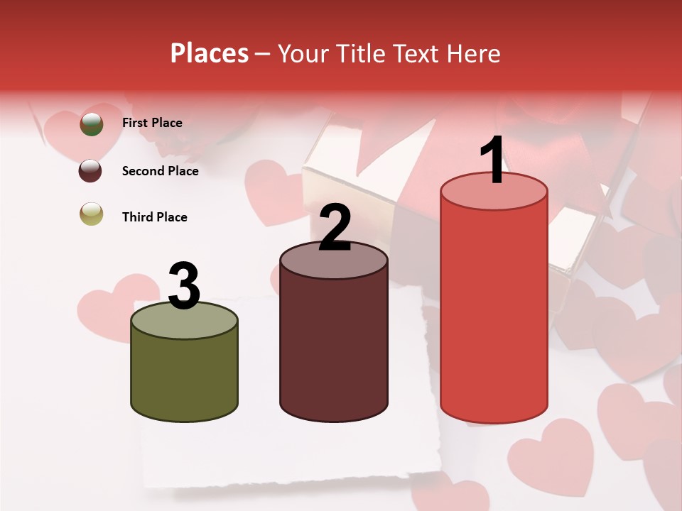 Lovely Heart With Rose PowerPoint Template