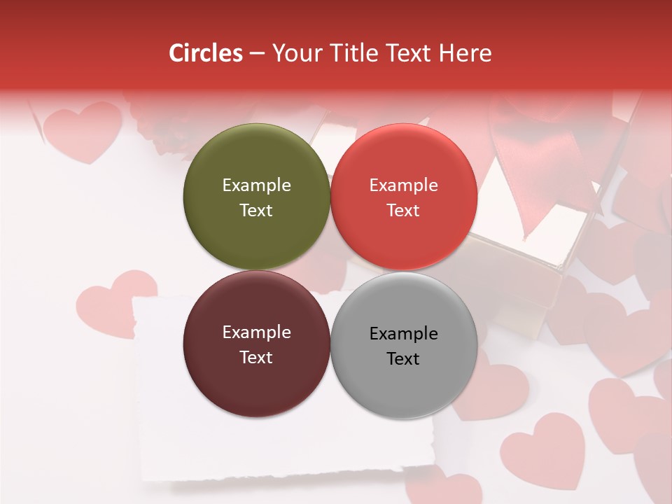 Lovely Heart With Rose PowerPoint Template