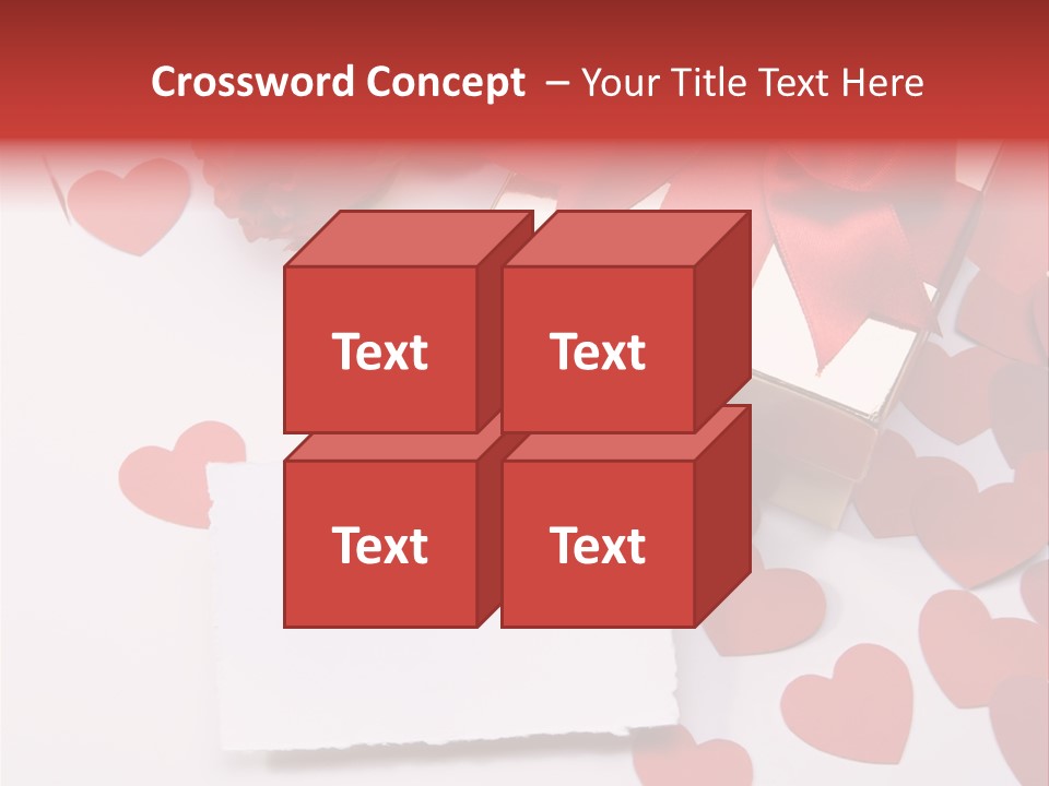 Lovely Heart With Rose PowerPoint Template