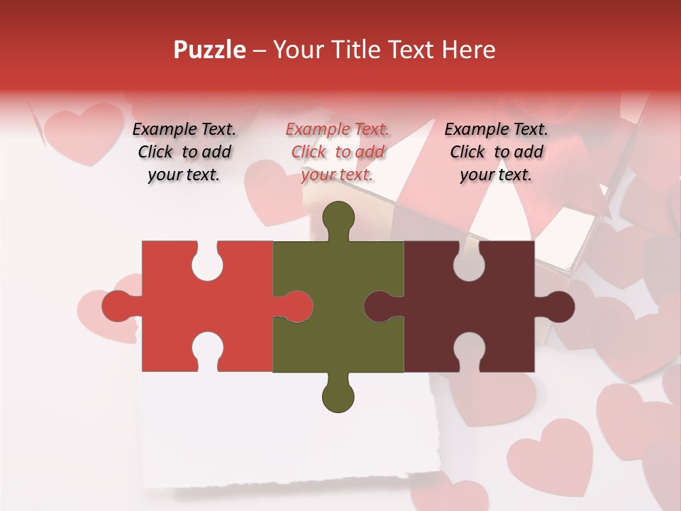 Lovely Heart With Rose PowerPoint Template