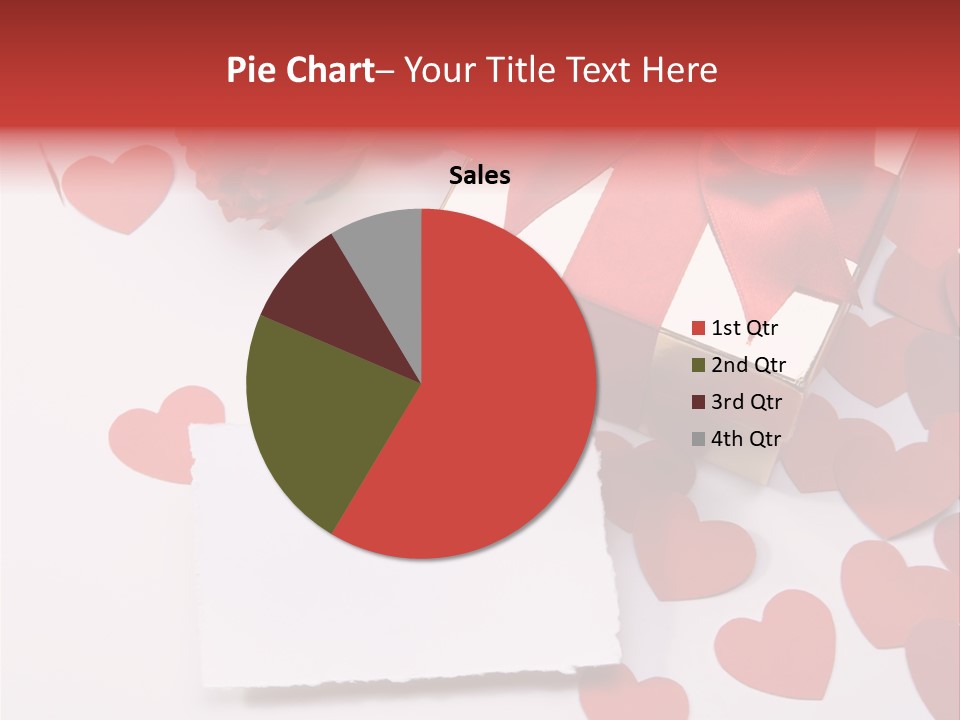 Lovely Heart With Rose PowerPoint Template