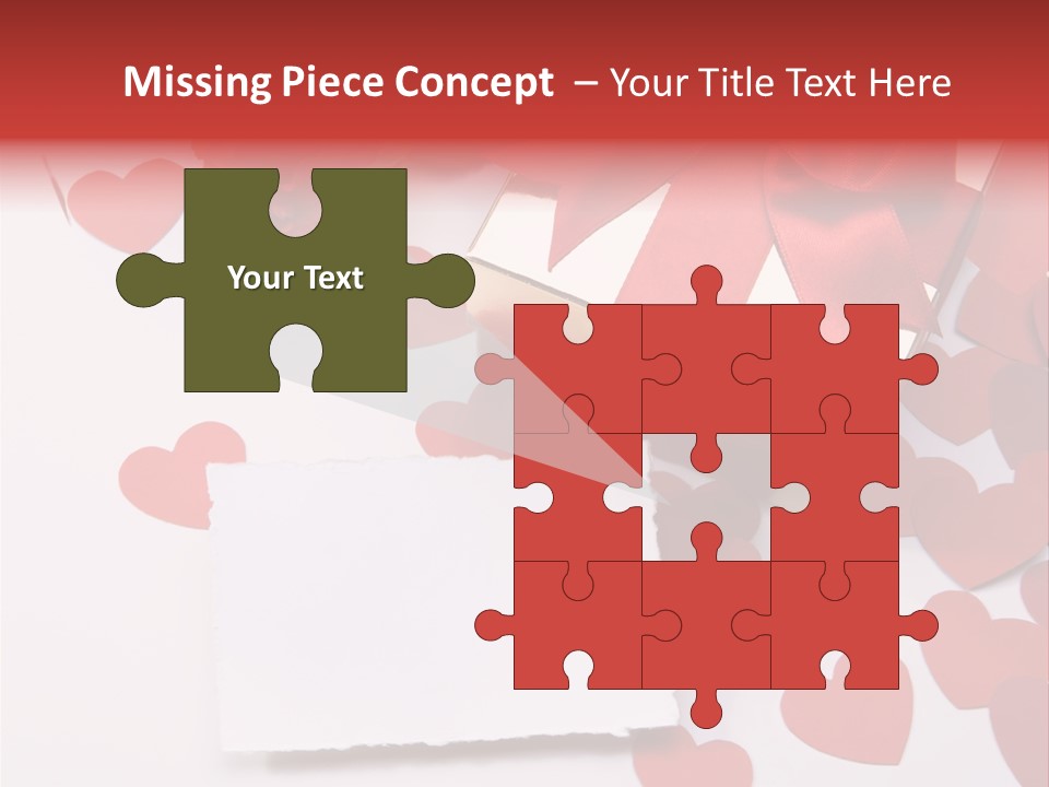 Lovely Heart With Rose PowerPoint Template